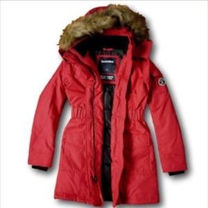 A&F Premium Arctic Red Winter Parka